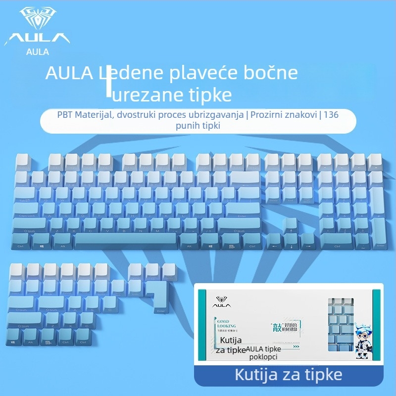 GLZ ABS plastične kapice za tipke za univerzalne tipkovnice – komplet set