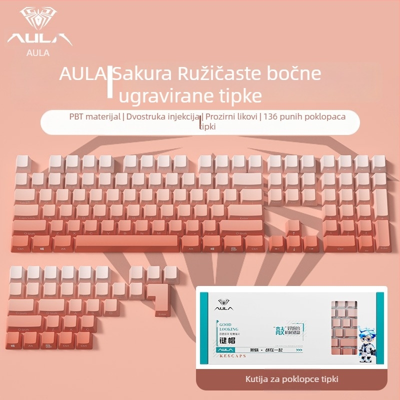 GLZ ABS plastične kapice za tipke za univerzalne tipkovnice – komplet set