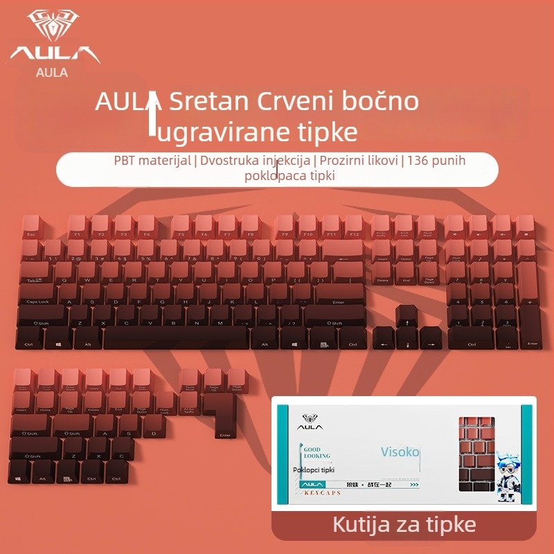 GLZ ABS plastične kapice za tipke za univerzalne tipkovnice – komplet set