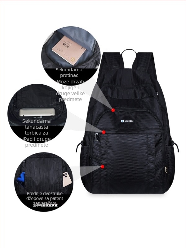 Putni ruksak, unisex, vodootporan, kapacitet 20–35 L, kompatibilan s 15-inčnim prijenosnim računalom, materijal: platno