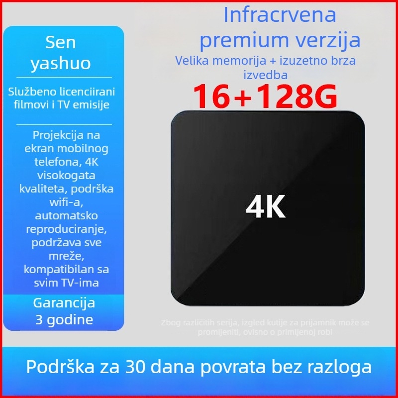 4K osmeročlani TV box, 4GB RAM, 32GB pohrane, HDMI, WiFi
