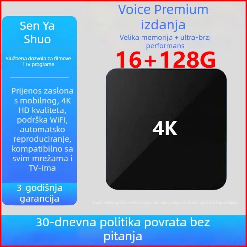 4K osmeročlani TV box, 4GB RAM, 32GB pohrane, HDMI, WiFi
