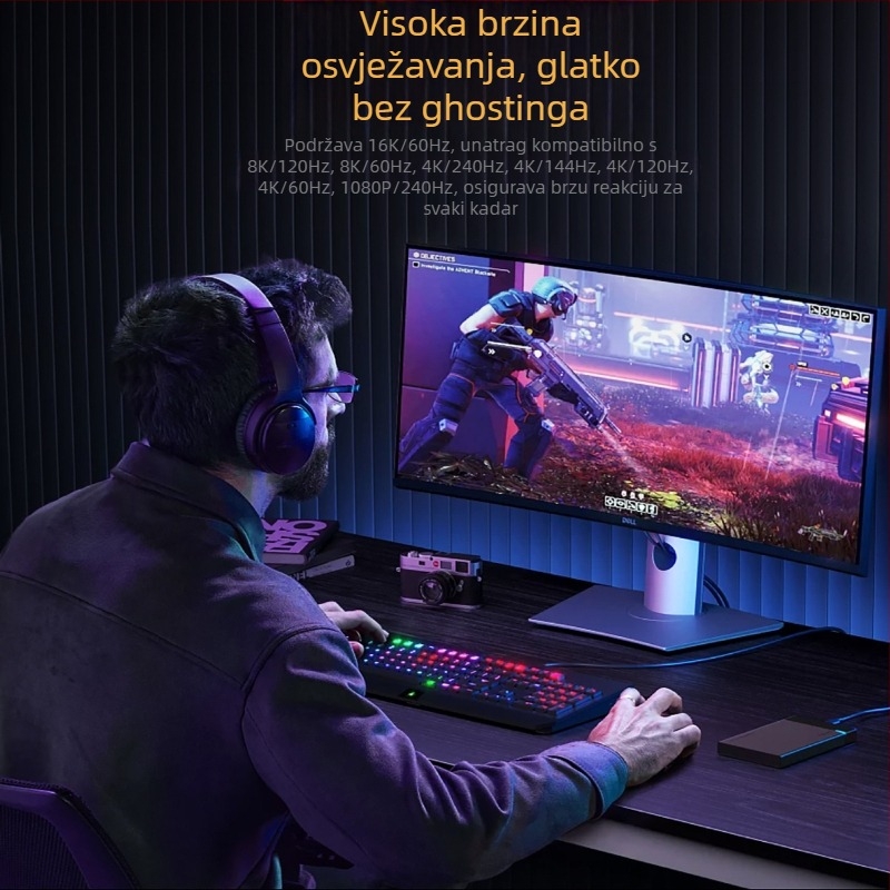 Adapter kabel Type-C na HDMI, podržava 4K8K, duljina 1,5 m, model Cx036-39, bakreno jezgro s cínovanjem
