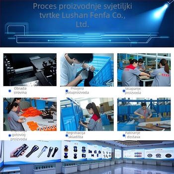 LED baterijska svjetiljka od aluminijske legure s teleskopskim zumom i bočnim svjetlom, 10W, domet 200–500 m, punjiva, 1200 mAh, višefunkcionalna