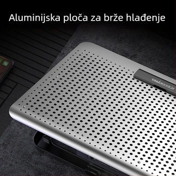 Chladič za prijenosno računalo A18s – aluminijska legura, zračno hlađenje, 1 kg, kompatibilan s notebookom/Ultrabook/Playbook