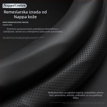 Univerzalna navlaka za volan od Ultrafilm kože za Red Flag H5/H7/H9/HS7/HS5/E-HS3/E-QM5, sve sezone, dizajn s punim otvorima, ispisano logo, licencirana privatna etiketa