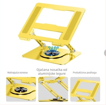 Rexon LS618 nosač za laptop – metalni, rotirajući, podesiva visina i hlađenje