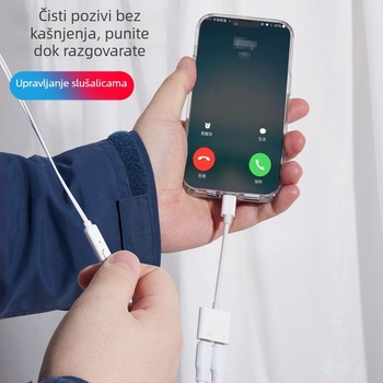 iPhone 11–14 OTG adapter s 3,5 mm audio kabelom – 2 u 1