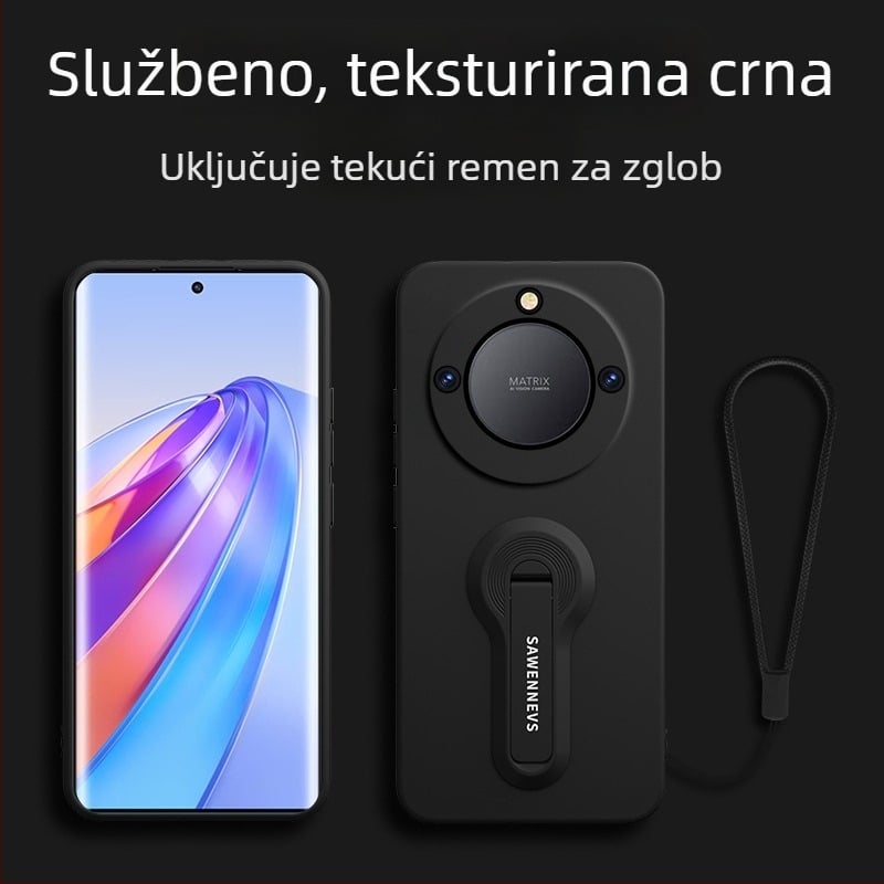 Kućište od tekućeg silikona za Honor X40 s držačem i narukvicom, potpuno pokriće objektiva, protiv padova