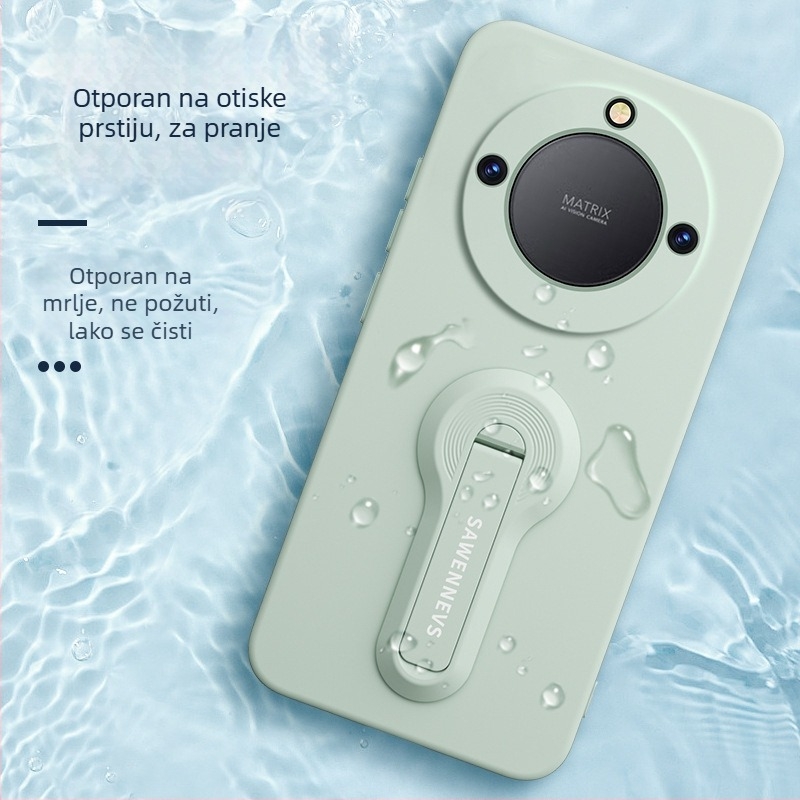 Kućište od tekućeg silikona za Honor X40 s držačem i narukvicom, potpuno pokriće objektiva, protiv padova