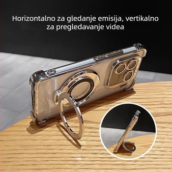 Zaštitna futrola IQOO 12 Pro Vivo seriju – prozirna, otporna na pad, akrilni stražnji poklopac, s integriranim zaštitom objektiva i stalkom