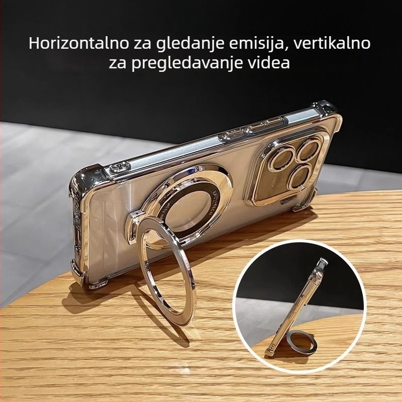 Zaštitna futrola IQOO 12 Pro Vivo seriju – prozirna, otporna na pad, akrilni stražnji poklopac, s integriranim zaštitom objektiva i stalkom