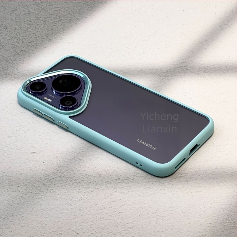 Huawei Pura70 Ultra prozirna maska s zlatnim štitom i metalnim okvirom leće, otpornom na padove, kompatibilno s P80Pro+