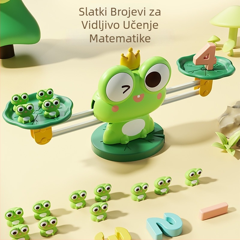 Žabica edukativna igra s balansom za djecu 4–6 godina — matematička logika, razvoj inteligencije, interakcija roditelj-dijete, plastična