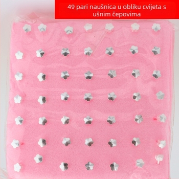 Geometrijski metalni naušnice s elektroplastičnim premazom, nehrđajući čelik, unisex