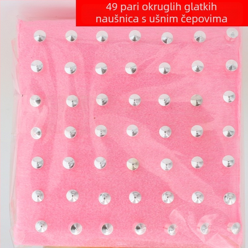 Geometrijski metalni naušnice s elektroplastičnim premazom, nehrđajući čelik, unisex