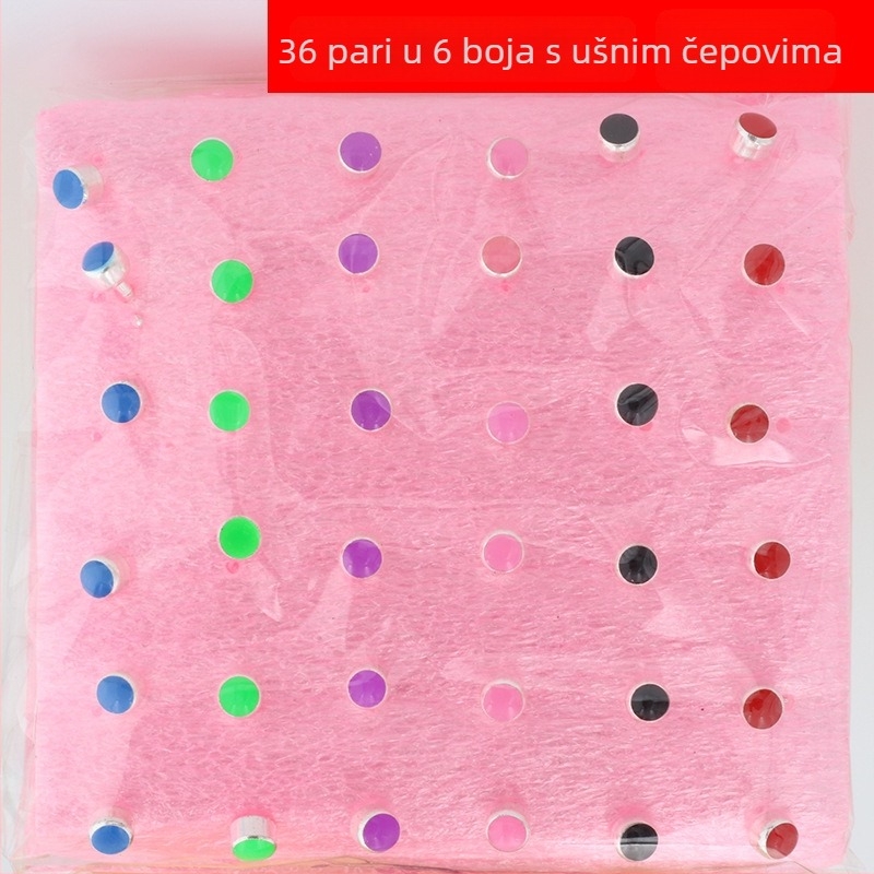 Geometrijski metalni naušnice s elektroplastičnim premazom, nehrđajući čelik, unisex