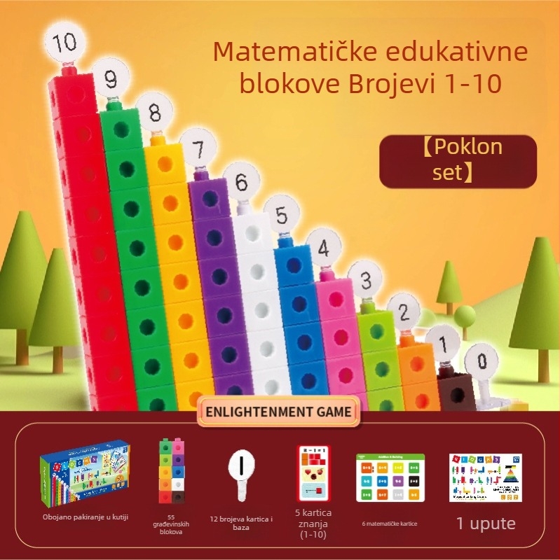 Edukativne digitalne građevinske blokove za rano učenje – ABS plastika, veliki blokovi, 100–200 komada, za djecu 4–6 godina, DIY sastavljanje