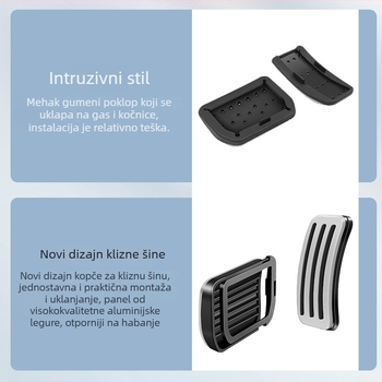 Aluminijska pedalska podloga za Tesla Model 3/Y – za pedale gasa i kočnice