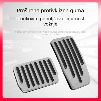Aluminijska pedalska podloga za Tesla Model 3/Y – za pedale gasa i kočnice