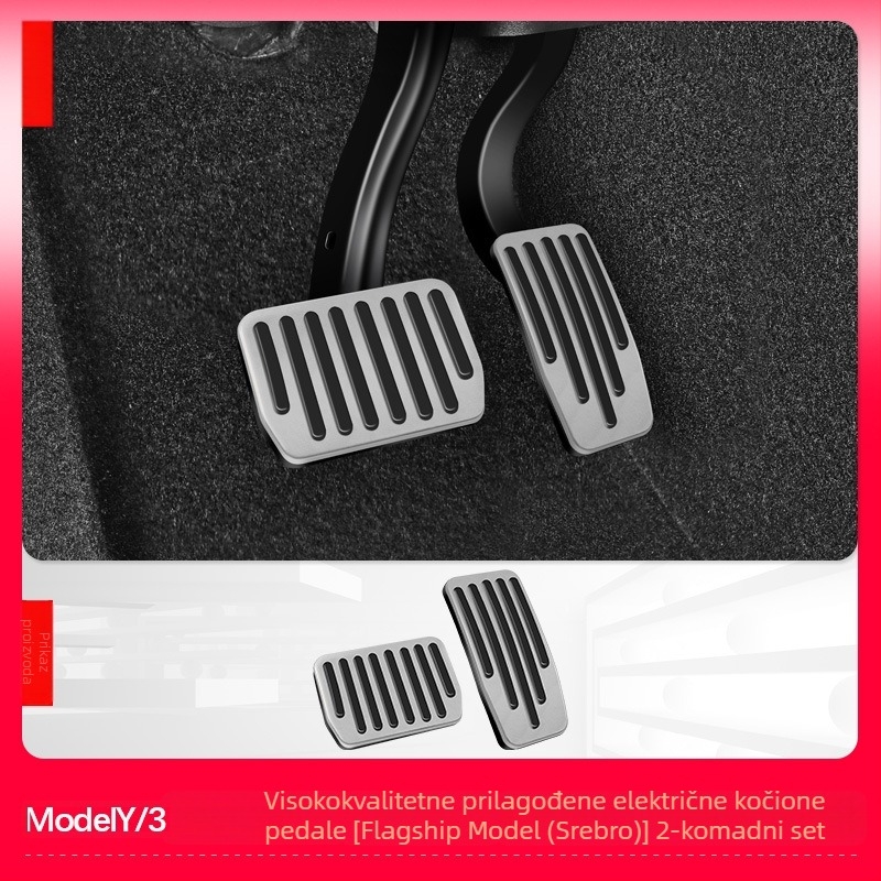 Aluminijska pedalska podloga za Tesla Model 3/Y – za pedale gasa i kočnice