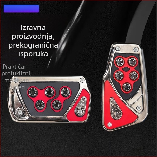 Univerzalni set pedala za automobil Carfu: plastični materijal, vodootporan i otporan na habanje, kompatibilan s ručnim mjenjačem; šifra proizvoda AC-529/AC-529A.