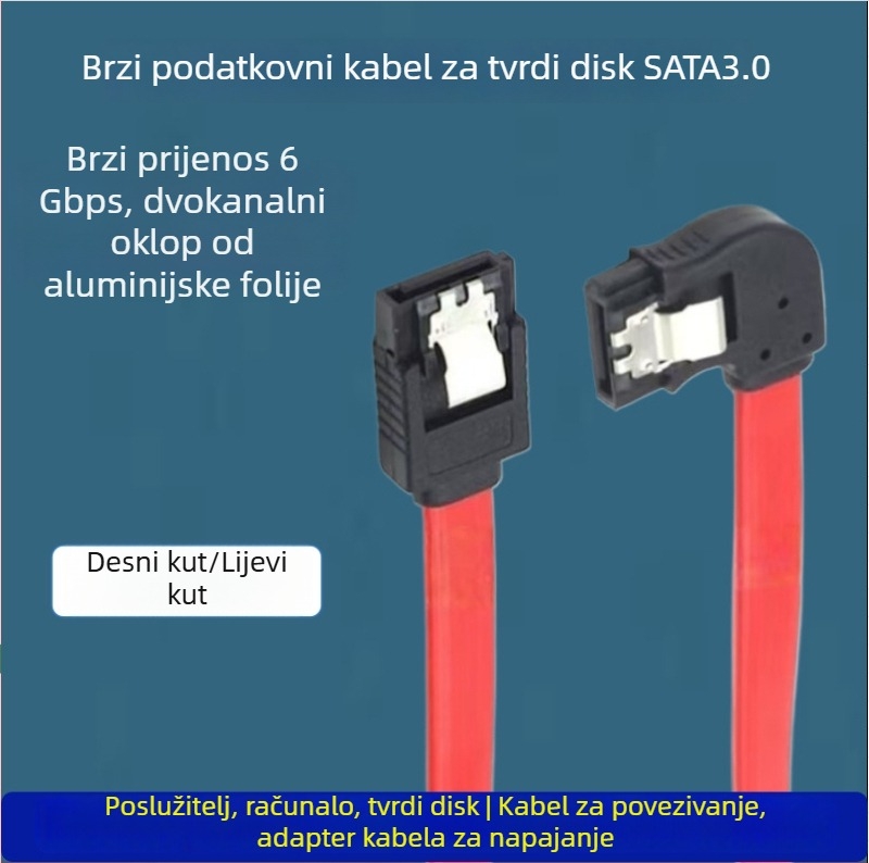 SATA 3.0 SSD serijski podatkovni kabel za stolno računalo i matičnu ploču - adapter