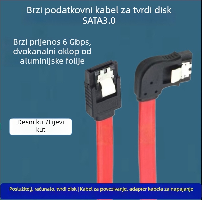 SATA 3.0 SSD serijski podatkovni kabel za stolno računalo i matičnu ploču - adapter
