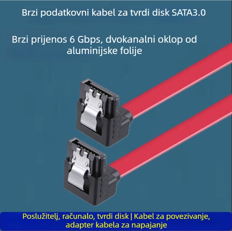 SATA 3.0 SSD serijski podatkovni kabel za stolno računalo i matičnu ploču - adapter
