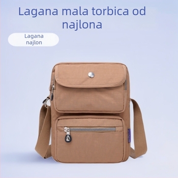 Jinqiaoer ženska nylon torbica – mala kvadratna, uspravni oblik, zatvaranje na zip, unutarnji džep sa zipom