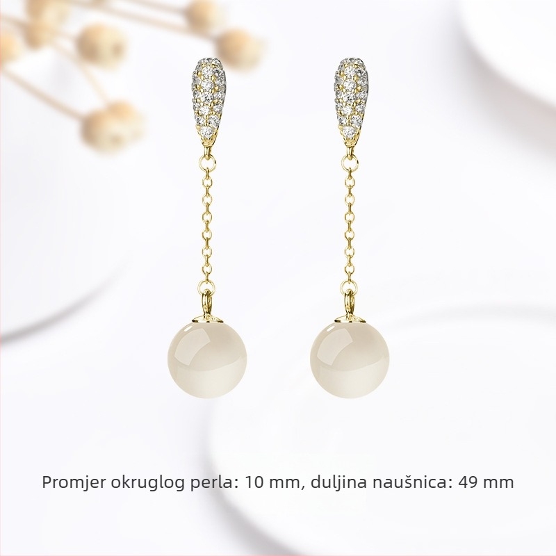 Naušnice - Geometrijski oblik, Agat materijal, Prirodni stil, Unisex, Proljeće 2025