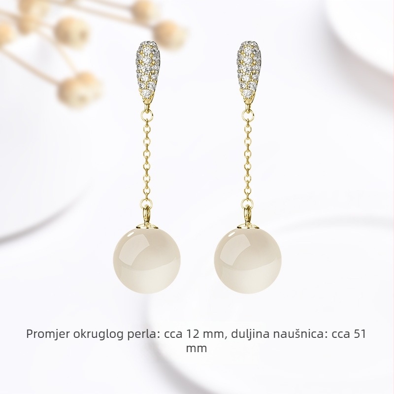 Naušnice - Geometrijski oblik, Agat materijal, Prirodni stil, Unisex, Proljeće 2025