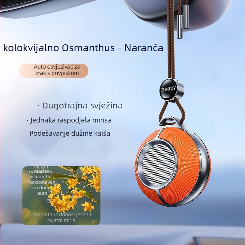 Metalni auto parfemski privjesak za retrovizor – nano aromaterapija, dugotrajni osvježavajući miris, stil laganog luksuza