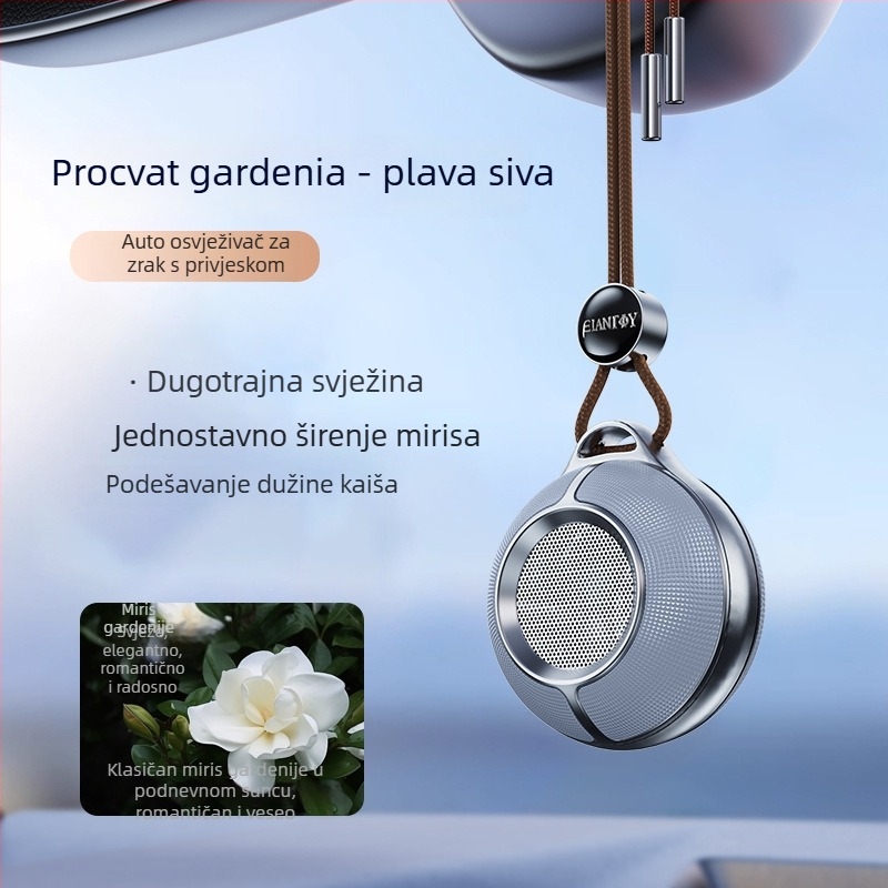 Metalni auto parfemski privjesak za retrovizor – nano aromaterapija, dugotrajni osvježavajući miris, stil laganog luksuza