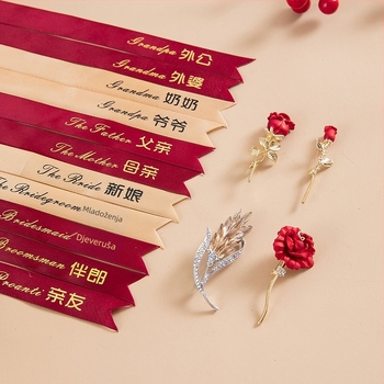 Chammit vjenčani corsage set za nevjeste i mladoženju; materijal: drugi; specifikacije: 4213123; za djeveruše, mladoženjin kum, oca i majku