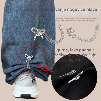 Klip za rub pantalona od legure – bešavno podešavanje duljine, fiksni klip za hlače i odjeću