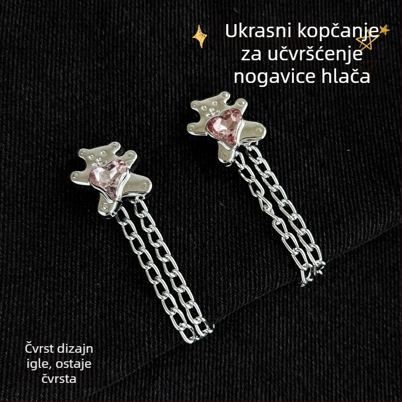 Klip za rub pantalona od legure – bešavno podešavanje duljine, fiksni klip za hlače i odjeću