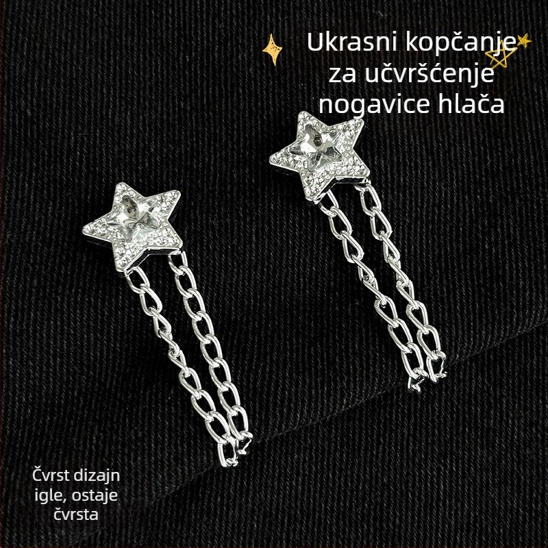 Klip za rub pantalona od legure – bešavno podešavanje duljine, fiksni klip za hlače i odjeću