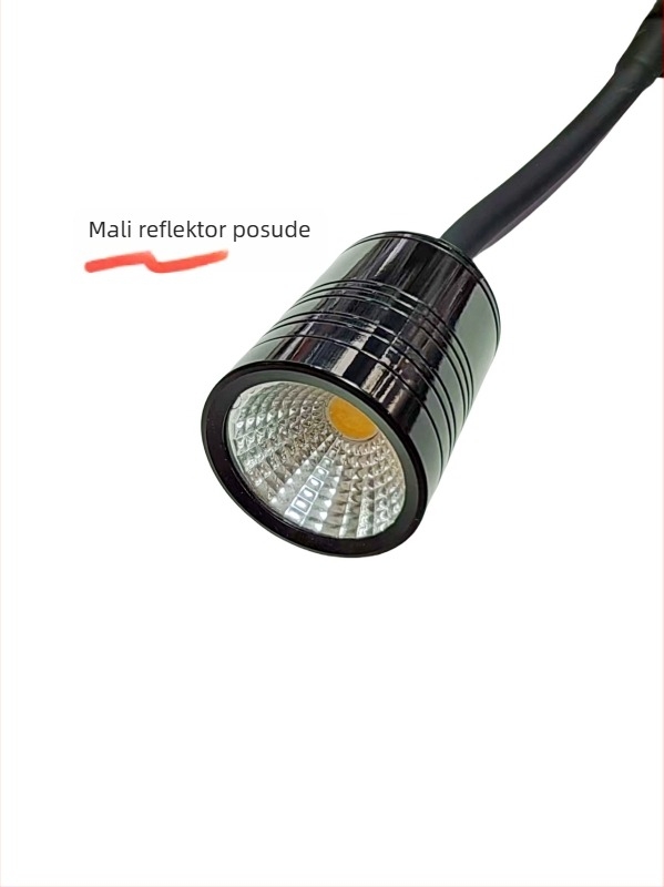 Trodijelni aluminijski zaslon za akvarij LED rasvjetu, set od tri dijela, model TN-T05, aluminij 6063, anodizirani završni sloj, COB-kompatibilno, snage 3W/5W/10W