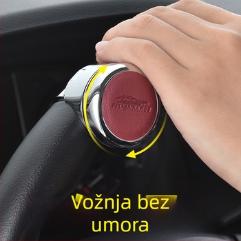 Vino pojačivač volana automobila s metalnim ležajevima, kućište presvučeno kožom; 190 g; kompatibilan s automobilima, SUV-ima i pickupima