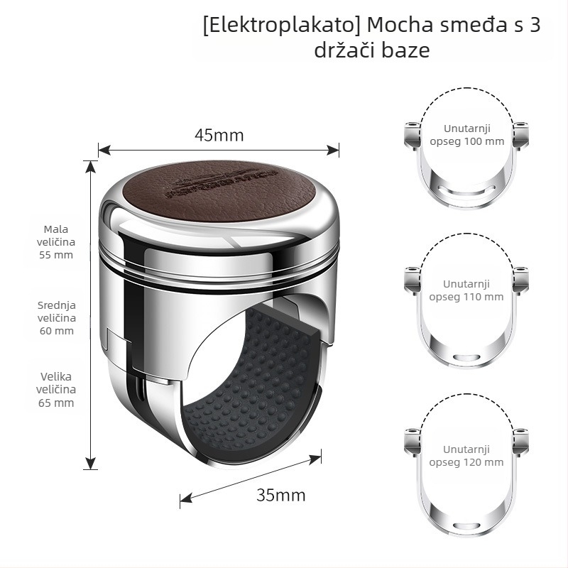 Vino pojačivač volana automobila s metalnim ležajevima, kućište presvučeno kožom; 190 g; kompatibilan s automobilima, SUV-ima i pickupima