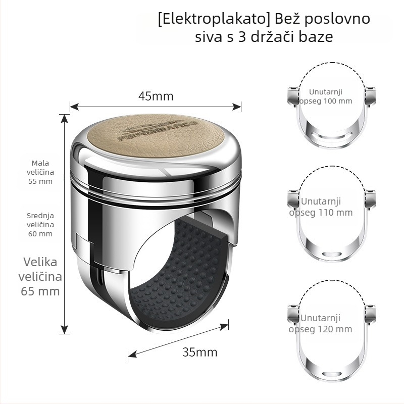 Vino pojačivač volana automobila s metalnim ležajevima, kućište presvučeno kožom; 190 g; kompatibilan s automobilima, SUV-ima i pickupima