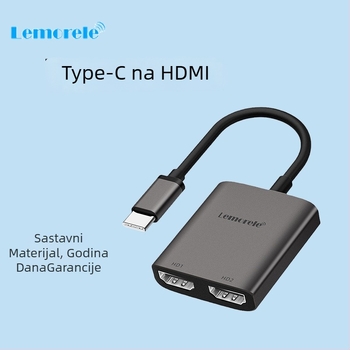 Type-C HDMI dok za prijenosno računalo s USB hubom i VGA izlazom