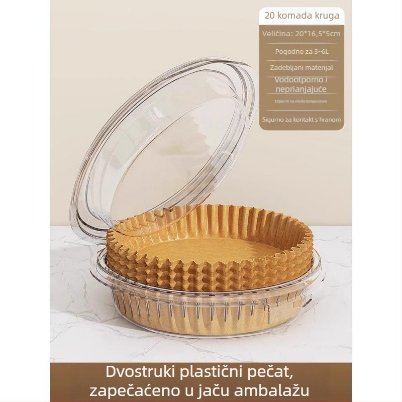 Papir za pečenje za air fryer i pećnicu – upija ulje, silikonom premazan, kvadratni list otporan na visoke temperature