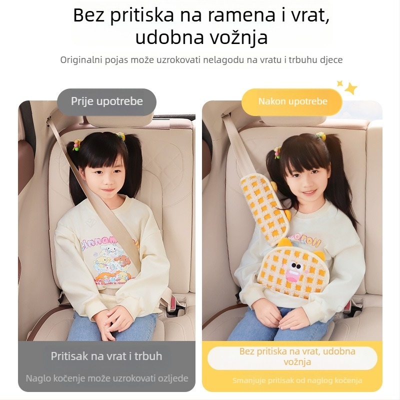 Jastučić za kaišu automobila – pliš, crtani dizajn, 100 g, porijeklo Zhejiang