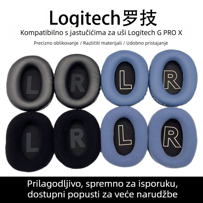 Kožna futrola za slušalice Logitech G PRO X – baršunasto unutrašnjost, spužvasti jastučić za uši
