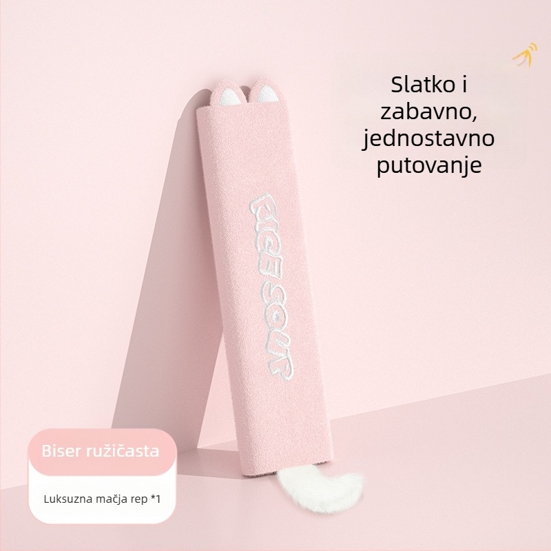Pokriće za pojas automobila s mačjim dizajnom, Cartoon Cat, Icaroom/Love Car House, kristalno mekano, 50 g, moguć ispis loga