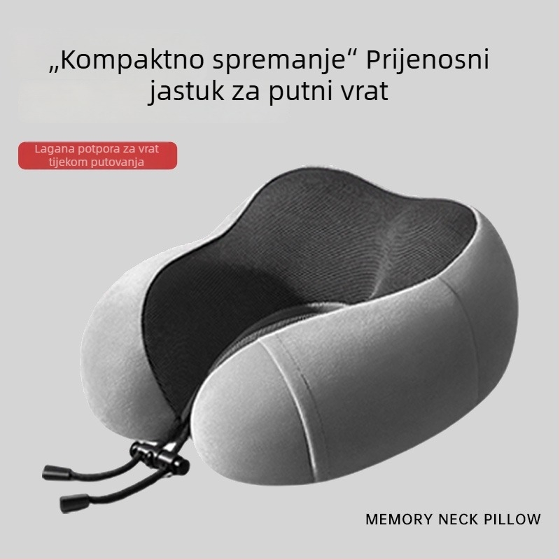 U-oblikovan jastuk za vrat od memorijske pjene za putovanja — jastuk za avion i učenike