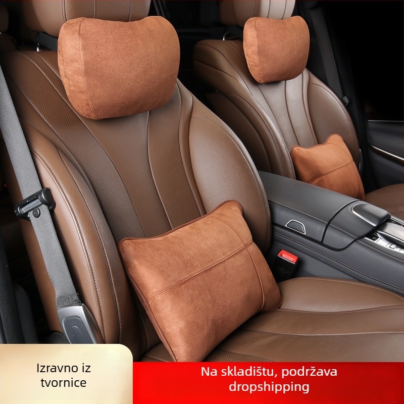 Auto jastučnica za glavu i lumbalnu podršku s DuPont Cotton punom, vanjski materijal 100% pamuk, jednofarebni uzorak, vatrootpornost 100