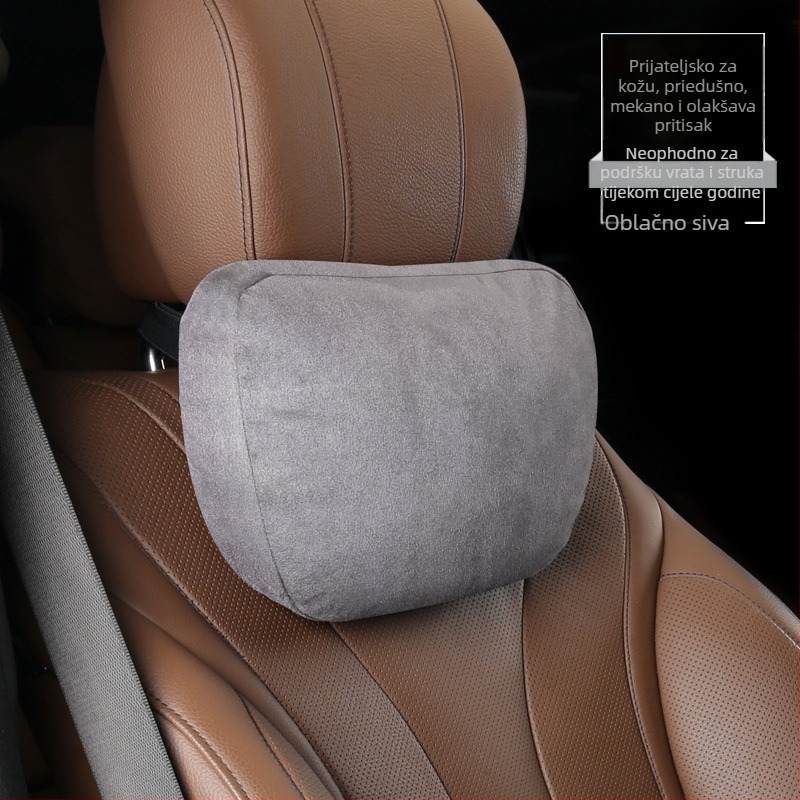 Auto jastučnica za glavu i lumbalnu podršku s DuPont Cotton punom, vanjski materijal 100% pamuk, jednofarebni uzorak, vatrootpornost 100